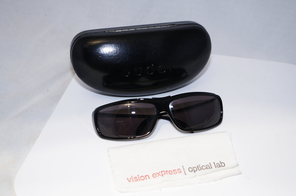GUCCI 1990 Vintage Mens Designer Sunglasses Black Wrap GG 1420 807 15967