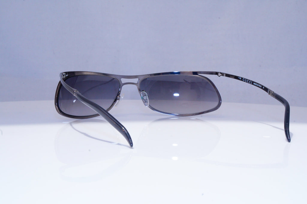 GUCCI Mens Vintage 1990 Designer Sunglasses Silver Wrap GG 1672 831BD 18550