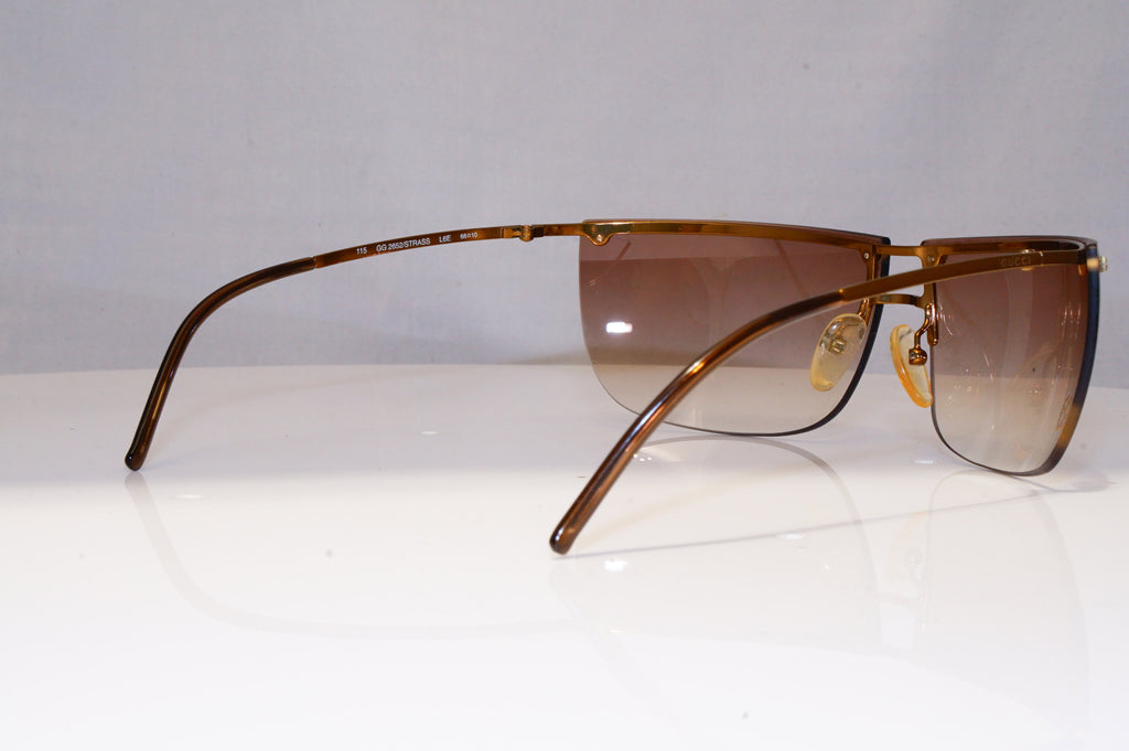 GUCCI Mens Womens Vintage Sunglasses Brown Wrap STONES LOST GG 2652 L6E 17895