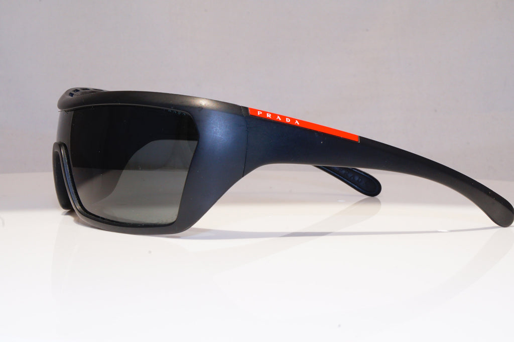PRADA Mens Designer Sunglasses Black Wrap SPS 07N 1AB-1A1 18557