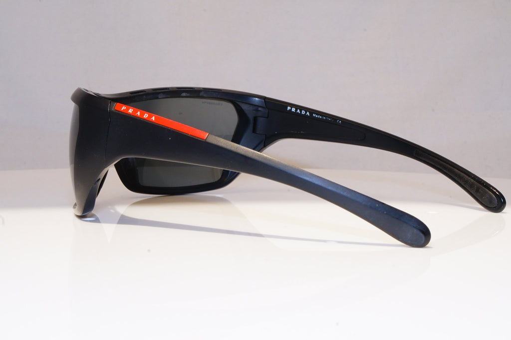 PRADA Mens Designer Sunglasses Black Wrap SPS 07N 1AB-1A1 18557
