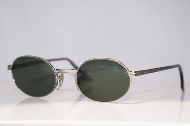 RAY-BAN Vintage Mens Designer Sunglasses Silver Oval W2187 PPAS 14706