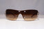 BVLGARI Womens Vintage 1990 Designer Sunglasses Brown Shield 6008 102/13 17891