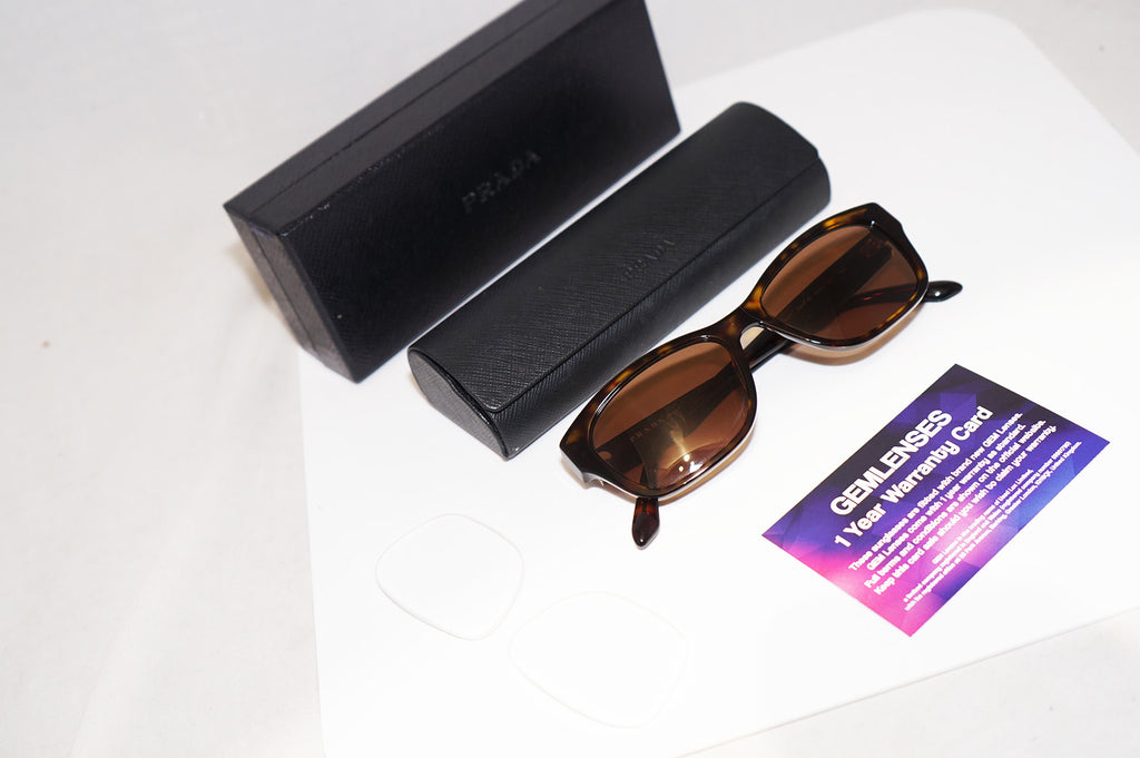 PRADA Womens Designer Sunglasses Brown Rectangle VPR 24R 2AU-1O1 14731