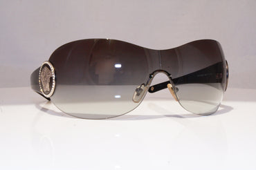 VERSACE Mens Diamante Designer Sunglasses Black Shield 4162-B GB1/11 18549