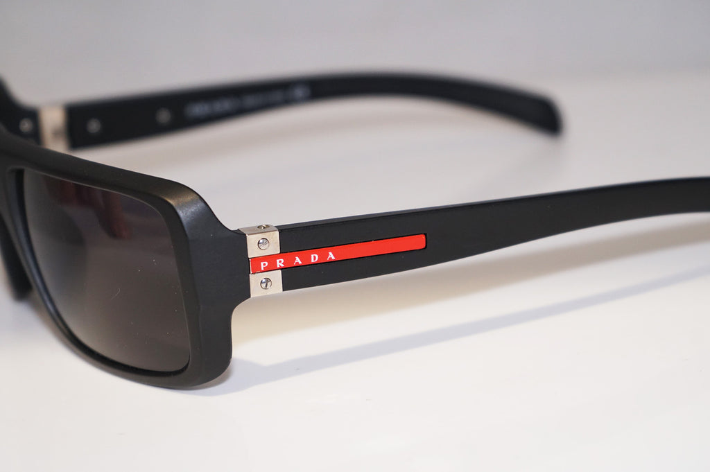 PRADA Mens Designer Sunglasses Black Rectangle SPS 01I 1BO-3O1 14701