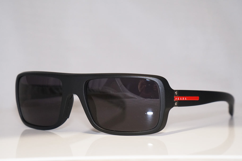 PRADA Mens Designer Sunglasses Black Rectangle SPS 01I 1BO-3O1 14701