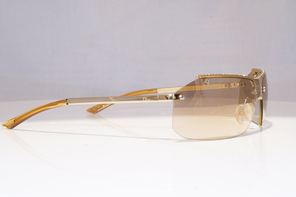 CHRISTIAN DIOR Womens Diamante Designer Sunglasses Gold DIOR HIT 2 3YG20 18545