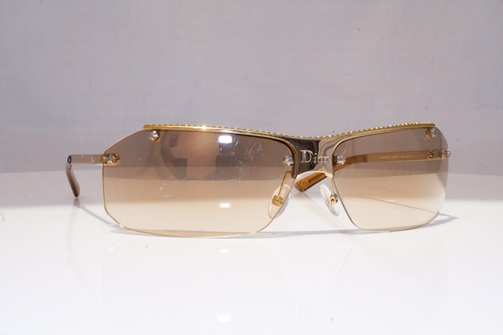CHRISTIAN DIOR Womens Diamante Designer Sunglasses Gold DIOR HIT 2 3YG20 18545