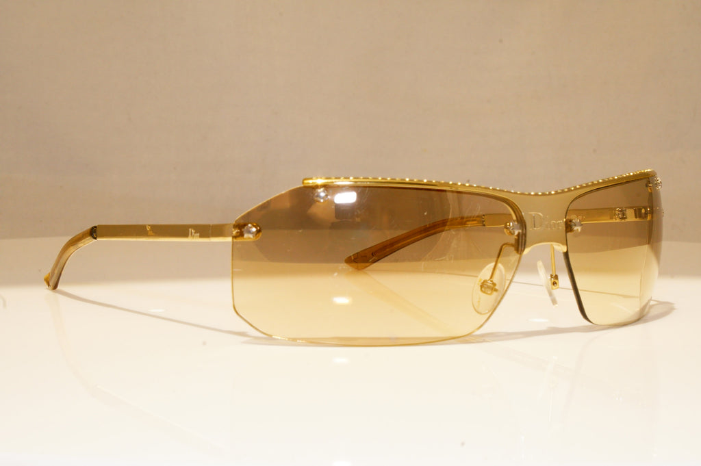 CHRISTIAN DIOR Womens Diamante Designer Sunglasses Gold DIOR HIT 2 3YG20 18545