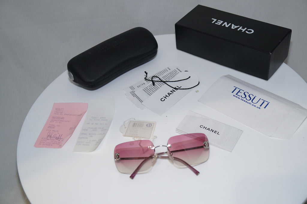 CHANEL Womens Boxed Designer Sunglasses Silver Rimless 4017 124/58 17911