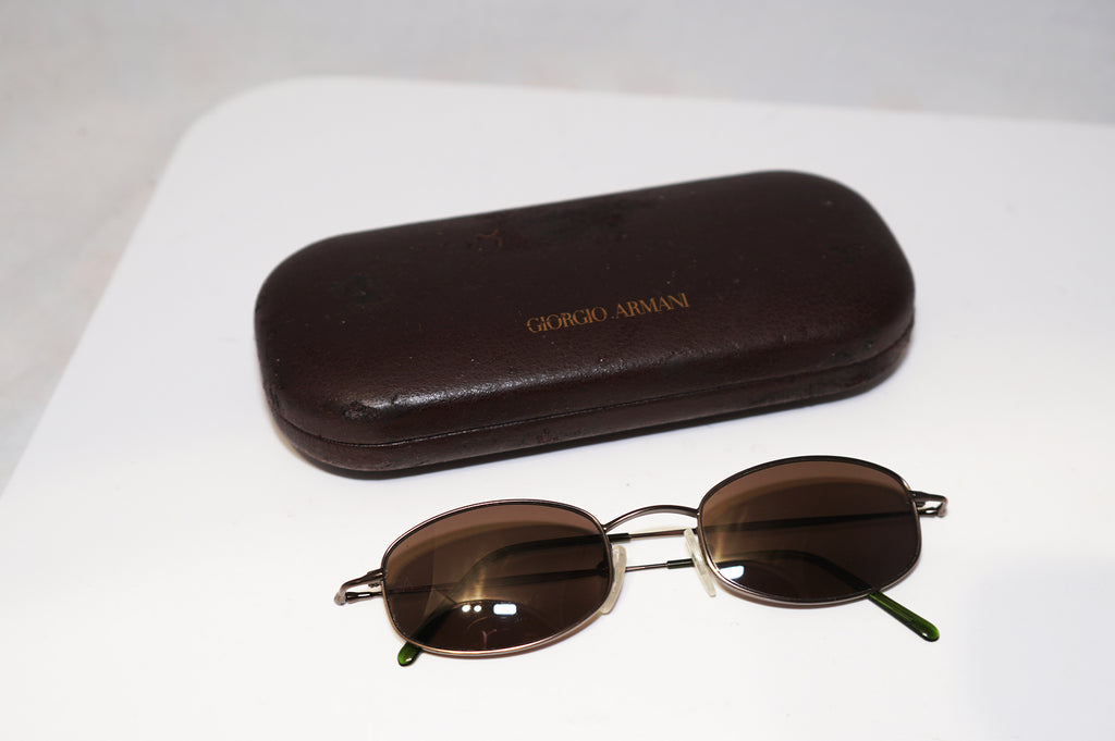 GIORGIO ARMANI 1990 Vintage Mens Designer Sunglasses Brown Oval 284 1118 16078