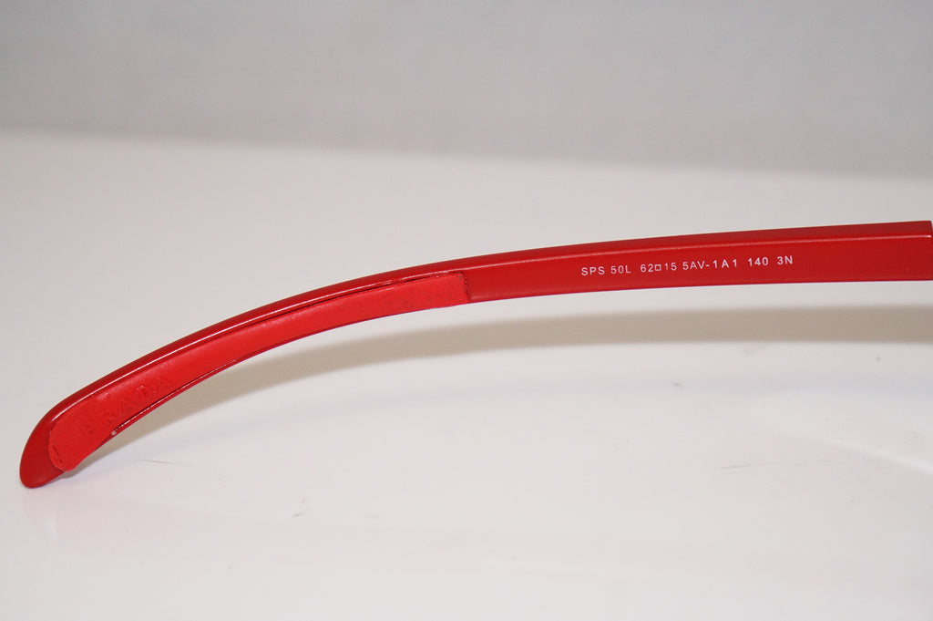 PRADA Mens Designer Flash Mirror Sunglasses Red Aviator SPS 50L 5AV-1A1 14571