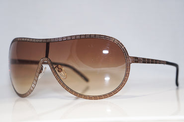 GIVENCHY Womens Designer Oversized Sunglasses Gold Shield SGV 250 COL R80 16063