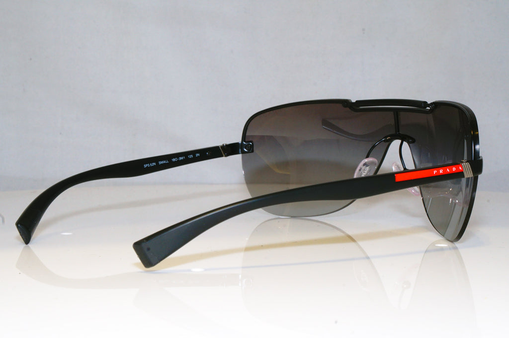 PRADA Mens Designer Sunglasses Black Shield SPS 52N 1BO-3M1 17283