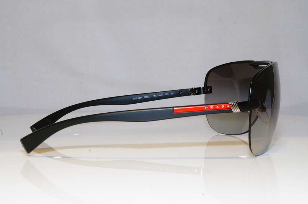 PRADA Mens Designer Sunglasses Black Shield SPS 52N 1BO-3M1 17283