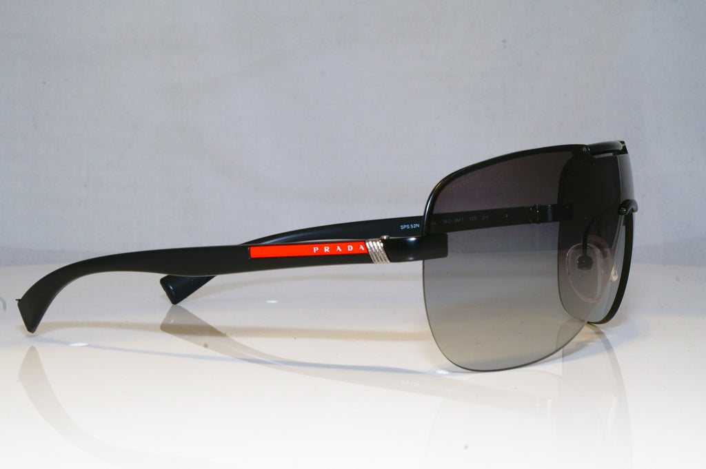 PRADA Mens Designer Sunglasses Black Shield SPS 52N 1BO-3M1 17283