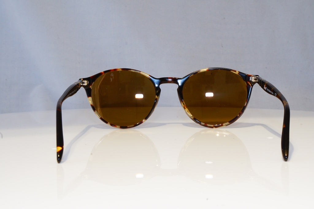 PERSOL Mens Womens Mirror Boxed Designer Sunglasses Brown Round 9040 W4 19640