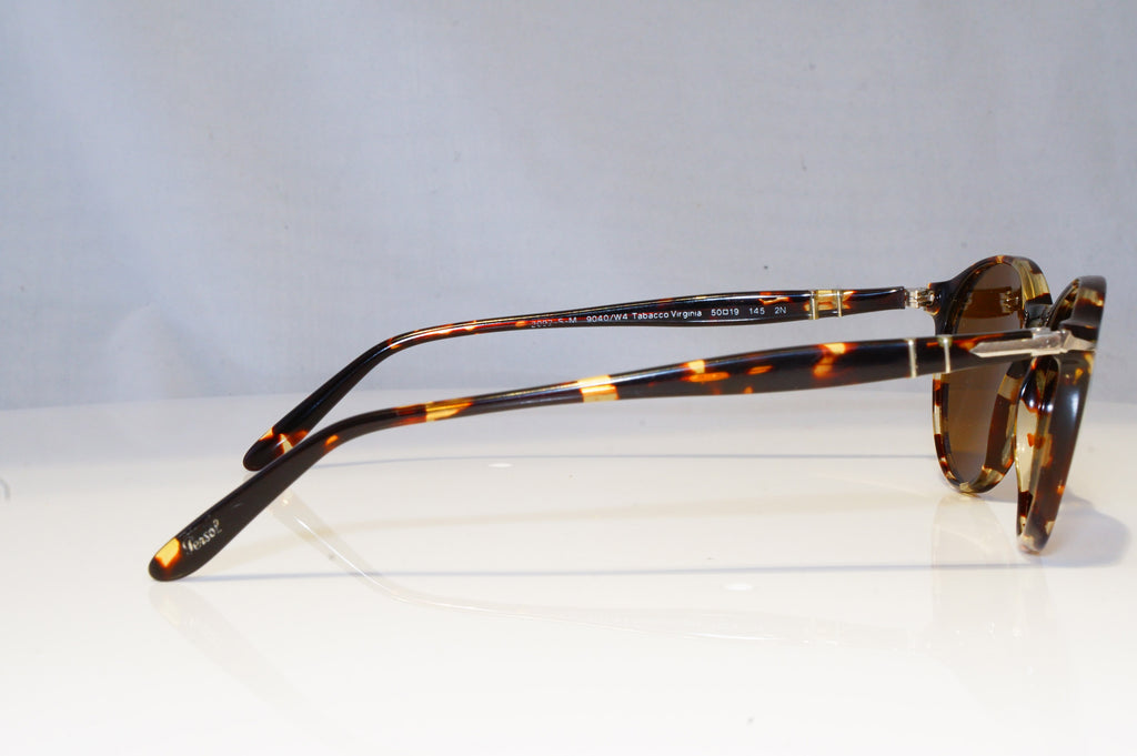 PERSOL Mens Womens Mirror Boxed Designer Sunglasses Brown Round 9040 W4 19640