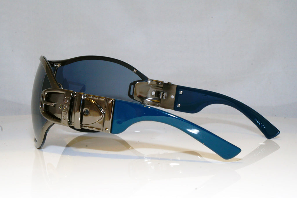 GUCCI Womens Mirror Designer Sunglasses Silver Shield BUCKLE GG 2738 BQWH0 17264