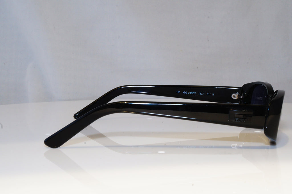 GUCCI Mens Womens Vintage Designer Sunglasses Black Rectangle GG 2452 807 19642