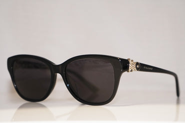BVLGARI Womens Designer Crystal Sunglasses Black Butterfly 4089 501 14643