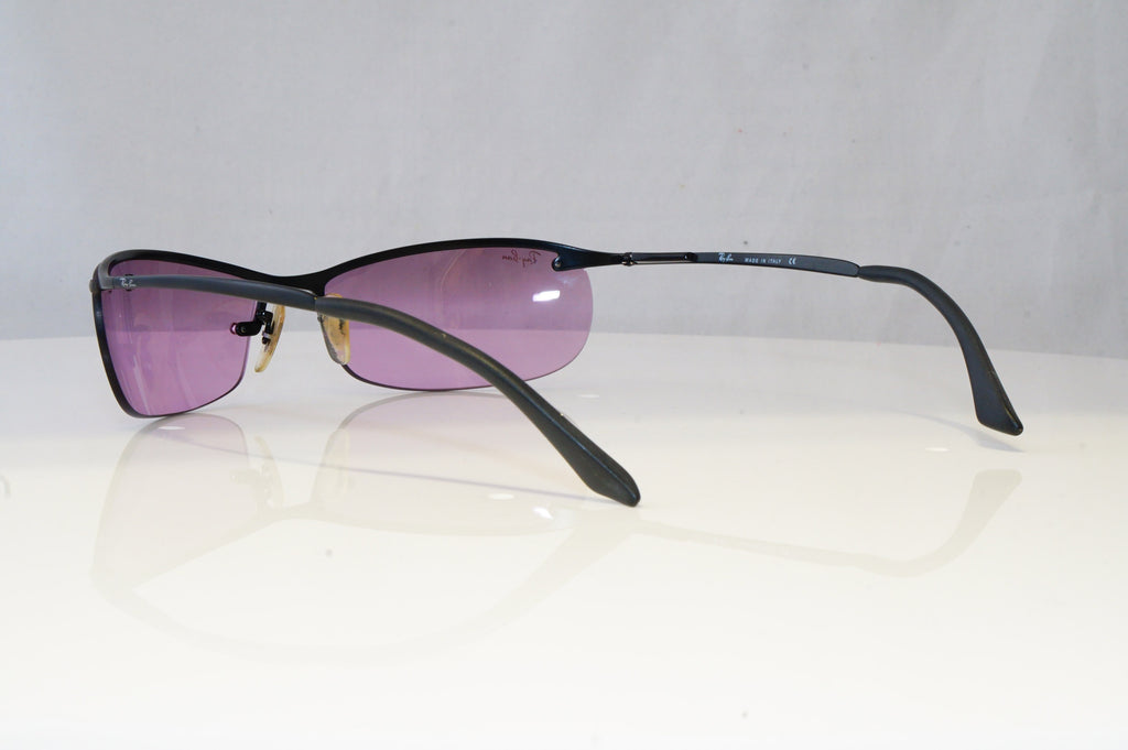 RAY-BAN Mens Vintage Designer Sunglasses Black Wrap FLIGHT RB 3186 006/7A 17864