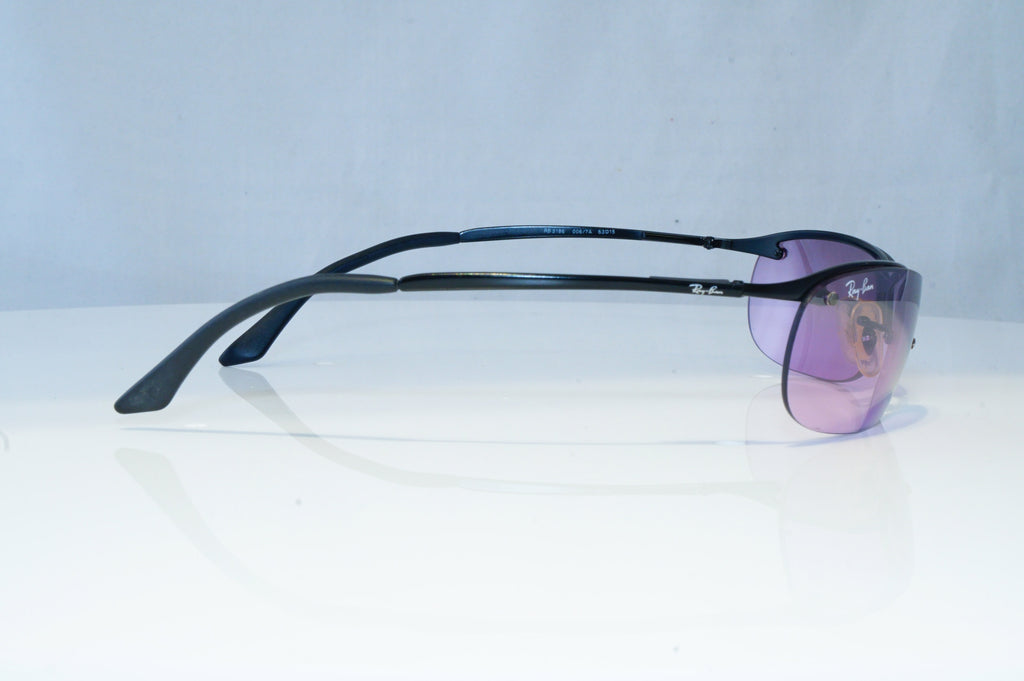 RAY-BAN Mens Vintage Designer Sunglasses Black Wrap FLIGHT RB 3186 006/7A 17864