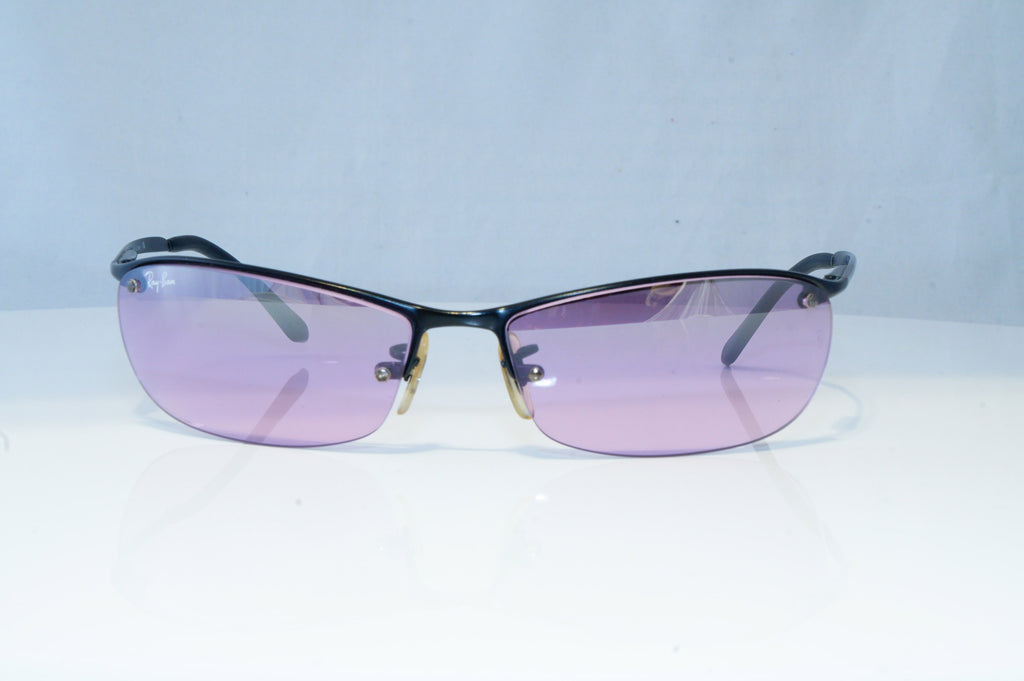 RAY-BAN Mens Vintage Designer Sunglasses Black Wrap FLIGHT RB 3186 006/7A 17864