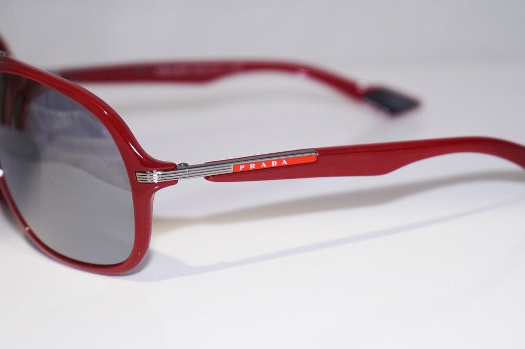 PRADA Mens Designer Flash Mirror Sunglasses Red Aviator SPS 07M ACM-3M1 14616