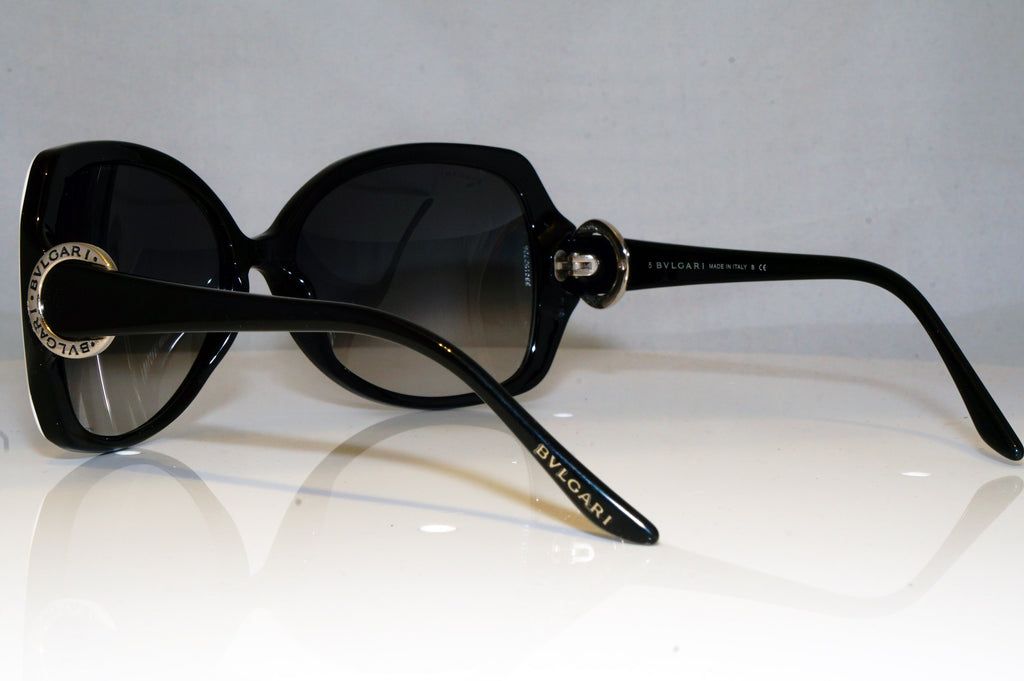 BVLGARI Womens Oversized Designer Sunglasses Black Butterfly 8035 769/8G 17212
