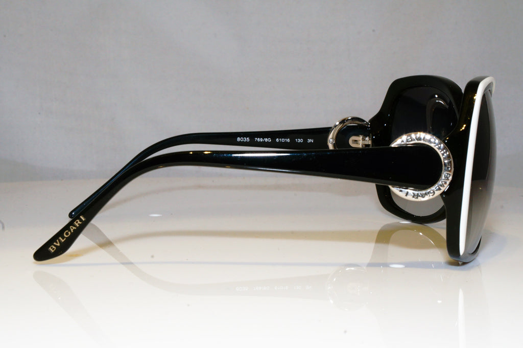 BVLGARI Womens Oversized Designer Sunglasses Black Butterfly 8035 769/8G 17212