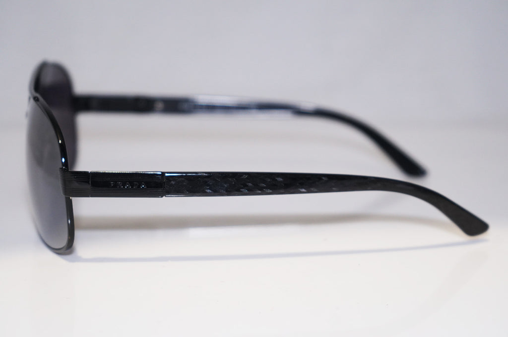 PRADA Mens Designer Flash Mirror Sunglasses Black Aviator SPR 50L 7AX-1A1 14599