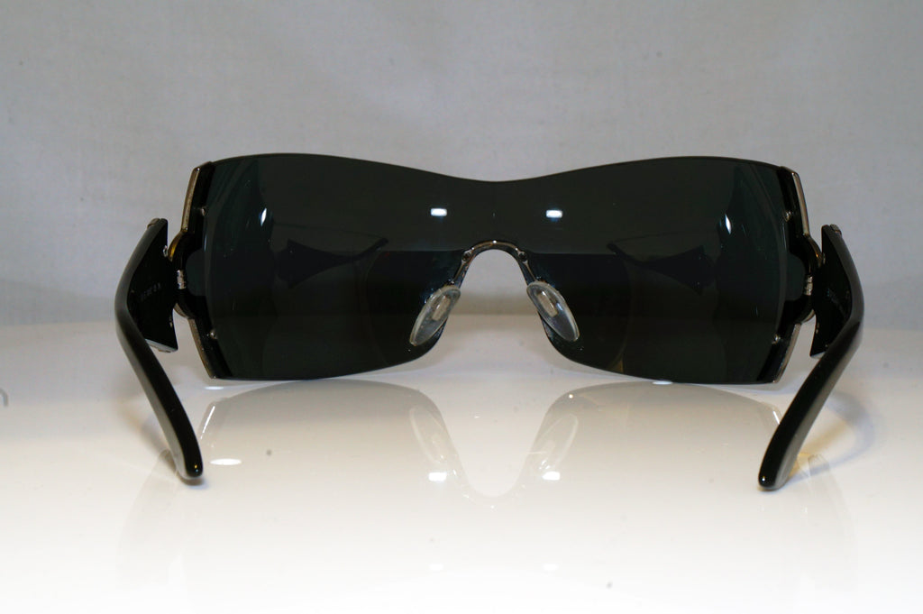 BVLGARI Womens Diamante Designer Sunglasses Black Shield 651-B 939/87 17217