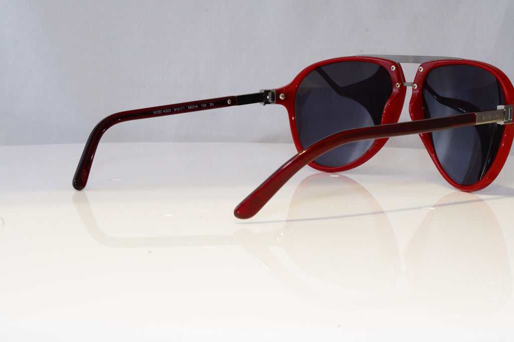 VERSACE Mens Womens Oversized Designer Sunglasses Red Pilot 4223 912/71 16165