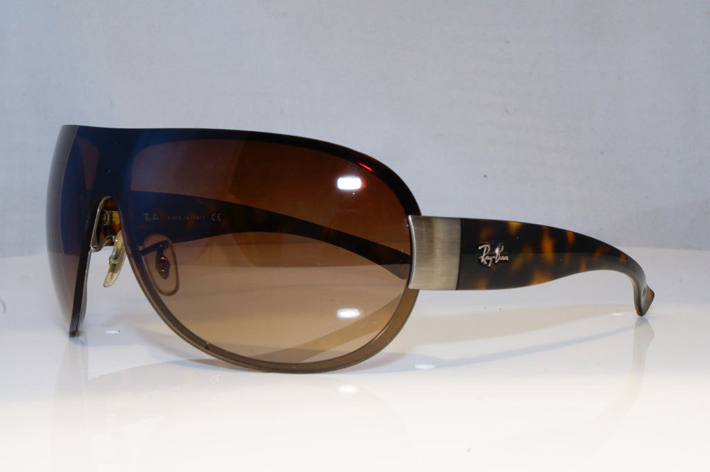 RAY-BAN Mens Designer Sunglasses Brown Shield RB 3350 004/13 19627
