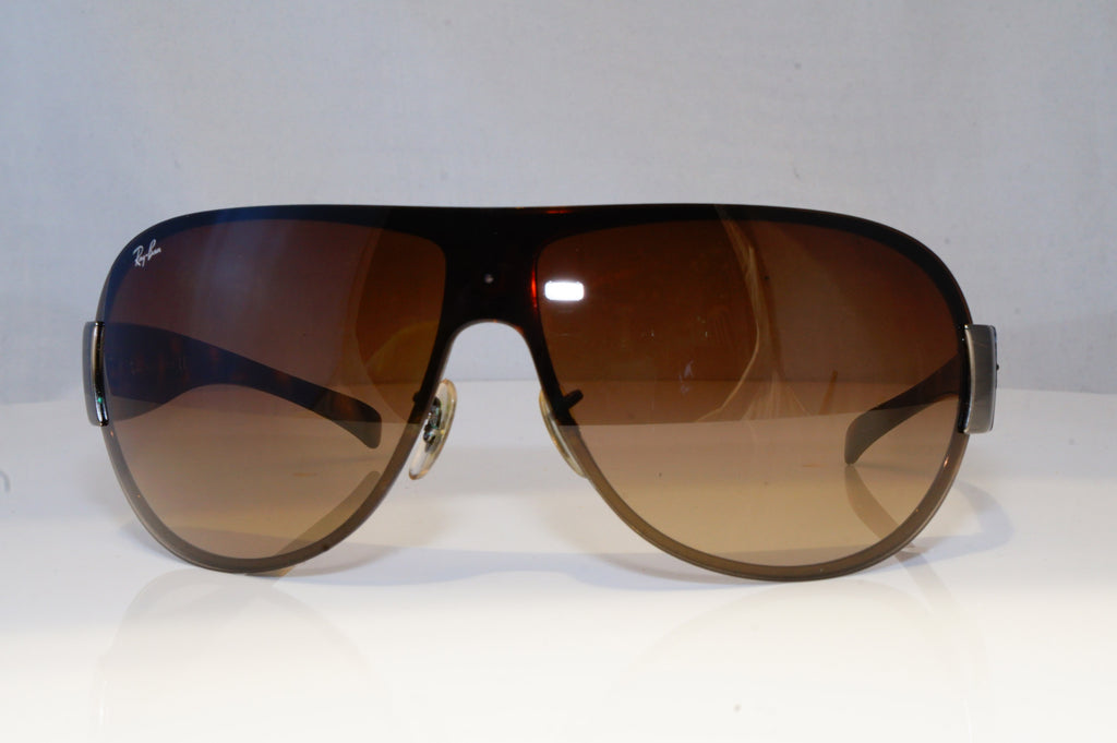 RAY-BAN Mens Designer Sunglasses Brown Shield RB 3350 004/13 19627