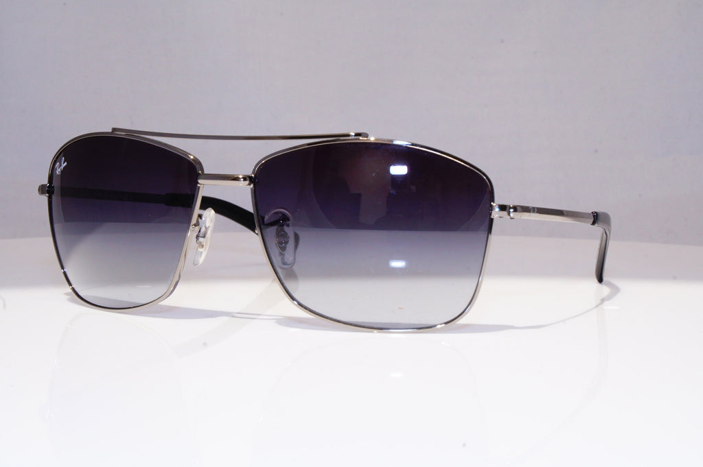 RAY-BAN Mens Boxed Designer Sunglasses Silver Wrap RB 3476 004/8G 18522