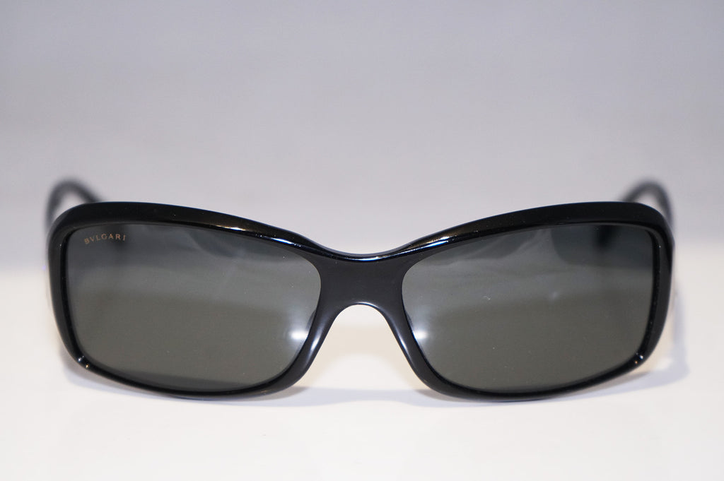 BVLGARI Womens Designer Crystal Sunglasses Black Rectangle 8021 501/87 14844