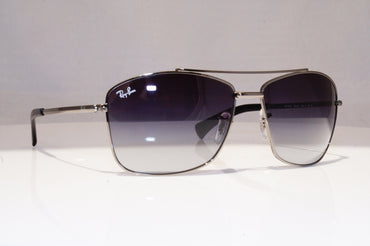 RAY-BAN Mens Boxed Designer Sunglasses Silver Wrap RB 3476 004/8G 18522