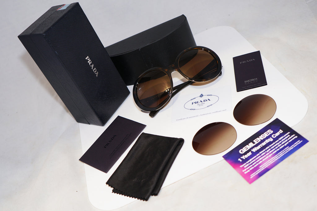 PRADA Boxed Womens Designer Sunglasses Brown Round SPR 21L 2AU-6S1 15886