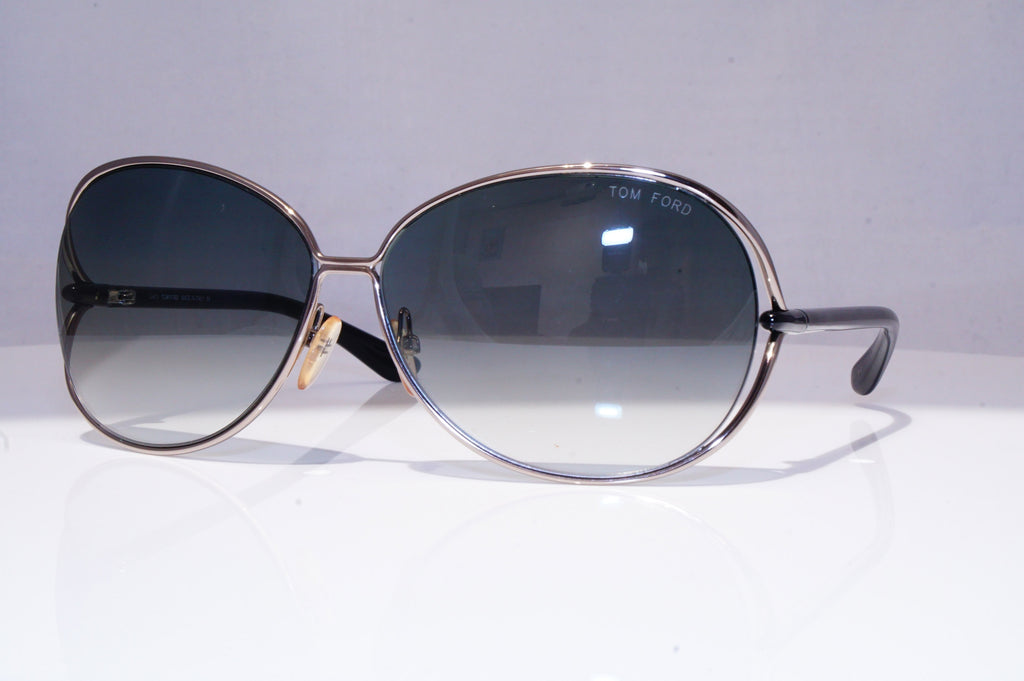 TOM FORD Womens Designer Sunglasses Silver Oval Clemence TF 158 08B 18523