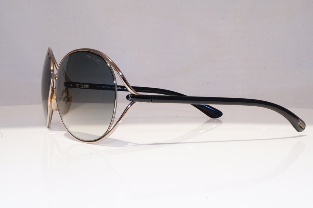 TOM FORD Womens Designer Sunglasses Silver Oval Clemence TF 158 08B 18523