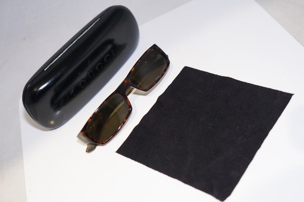 GUCCI 1990 Vintage Mens Designer Sunglasses Brown Rectangle GG 1444 5U2 14843