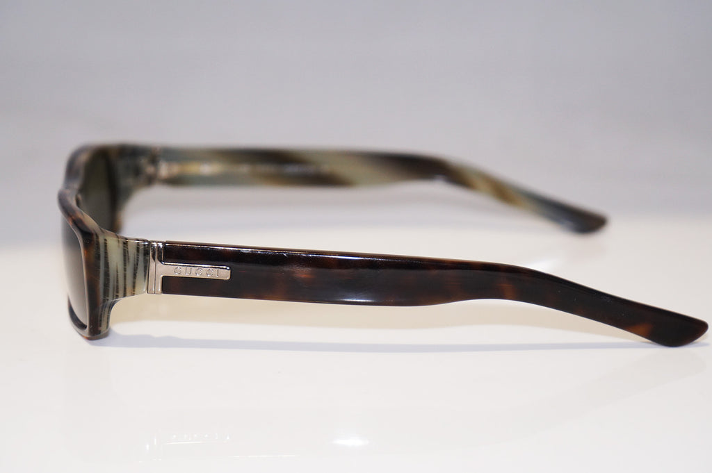 GUCCI 1990 Vintage Mens Designer Sunglasses Brown Rectangle GG 1444 5U2 14843