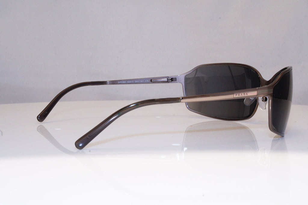 PRADA Mens Designer Sunglasses Silver Wrap SPR 58G 5AV-1A1 18532