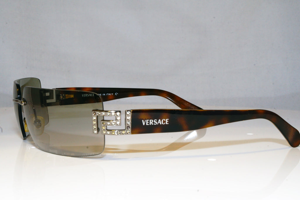 VERSACE Womens Diamante Vintage Designer Sunglasses Brown 2017-B 1001/13 17219