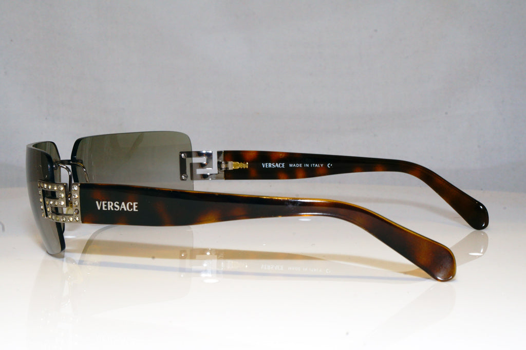 VERSACE Womens Diamante Vintage Designer Sunglasses Brown 2017-B 1001/13 17219