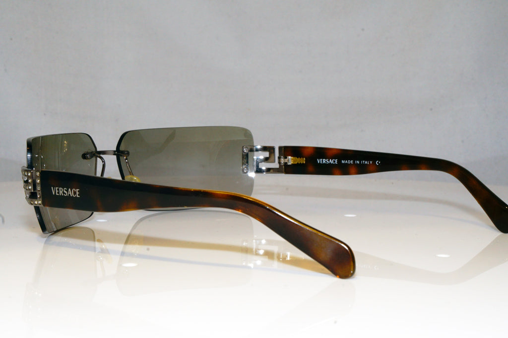 VERSACE Womens Diamante Vintage Designer Sunglasses Brown 2017-B 1001/13 17219