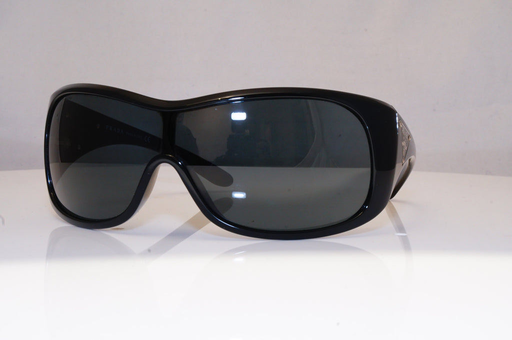 PRADA Mens Womens Unisex Designer Sunglasses Black Shield SPR 14L 1AB-1A1 18526
